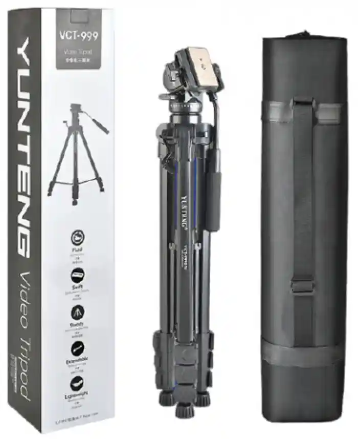Yunteng VCT-999 Professional Camera Tripod Aluminum Alloy DSLR Camera Tripod (6.75 Feet)